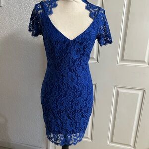 Lulu's Royal Blue Lace Dress